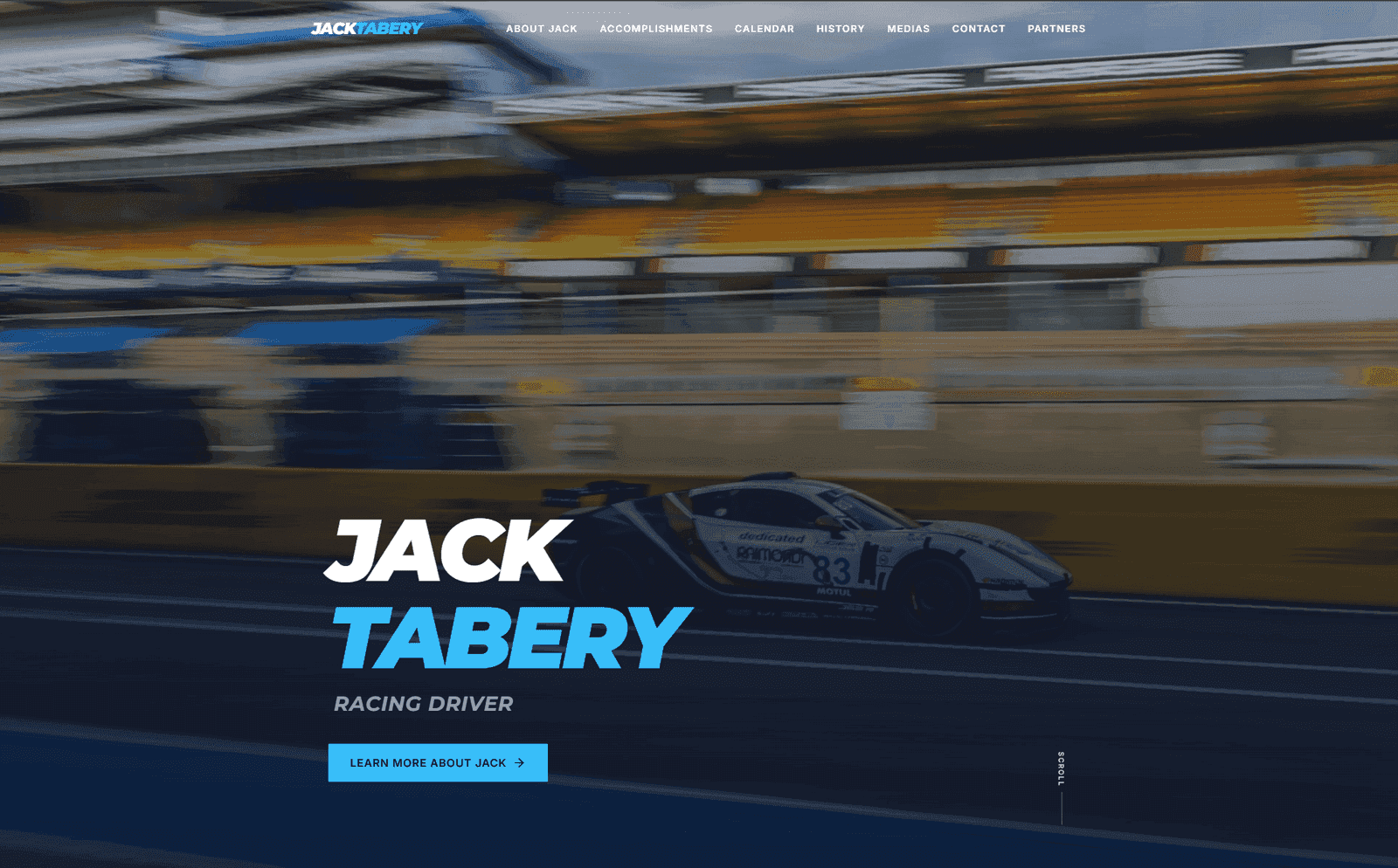 Jack Tabery: A Racing Driver Website That Commands Attention