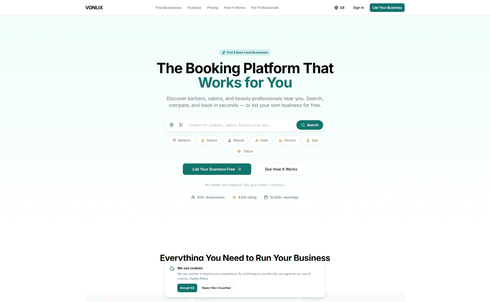 Vonlix: Building the UK's Go-To Booking Platform for Barbers and Beauty Pros