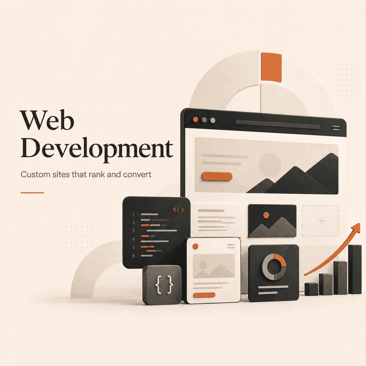 Web development service illustration