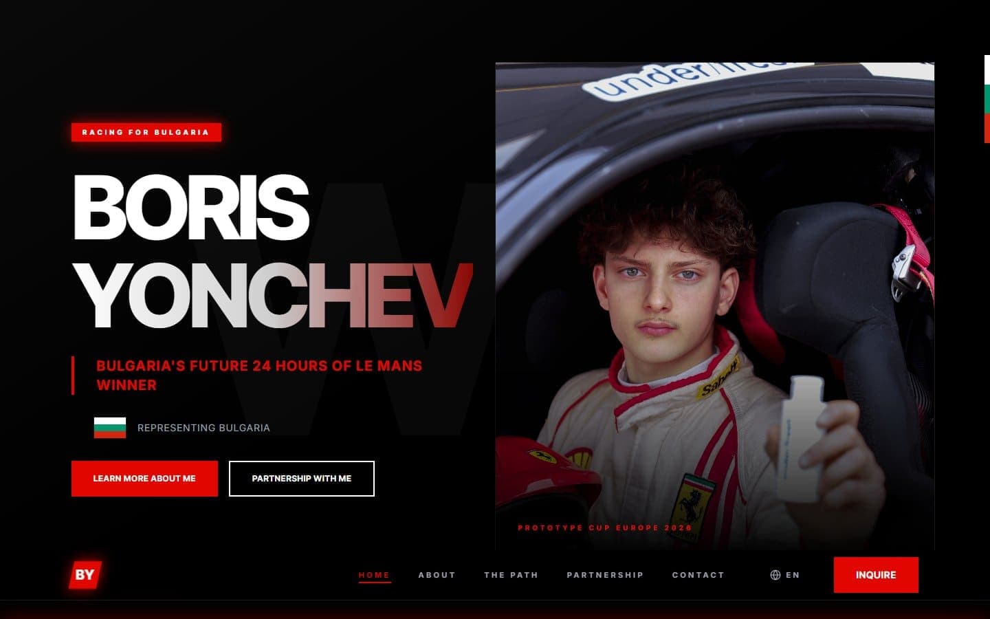 Boris Yonchev about and career sections - Prototype Cup Europe 2026, detailed career statistics