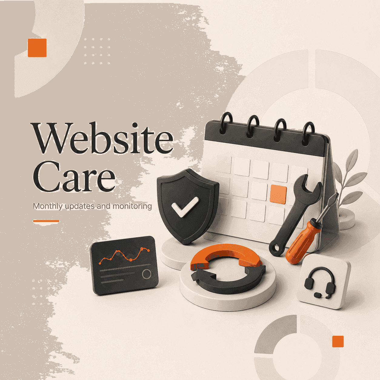 Website care service illustration